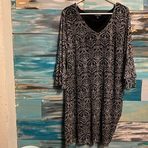 Allison Brittney retro ruffle bell sleeve dress size Extra‎ Large